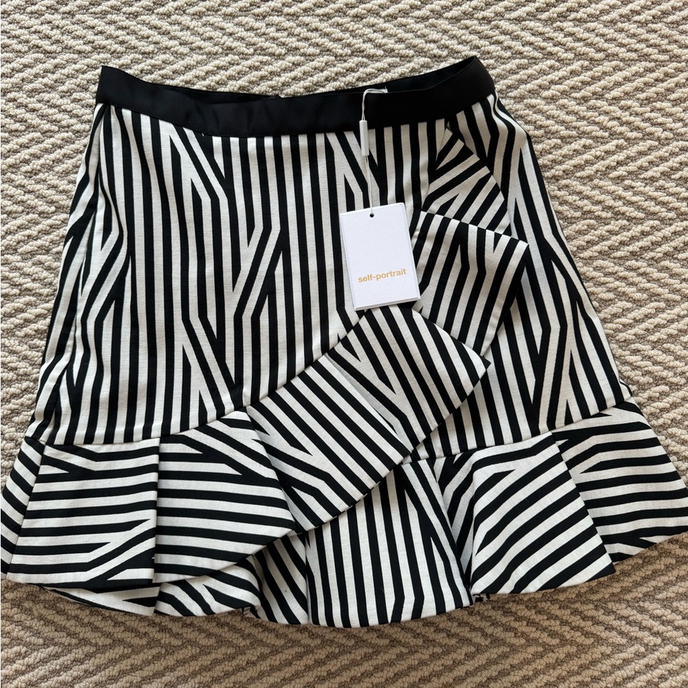 Self Portrait striped skirt